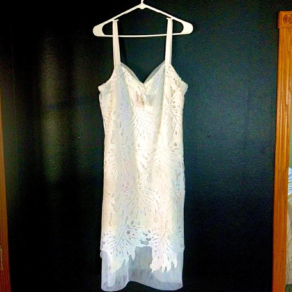 White midi dress